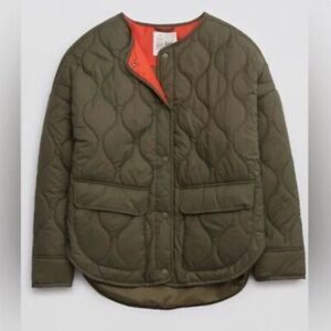 NWOT OFFLINE By Aerie Quilted Bomber Jacket, Washed Olive, Size M